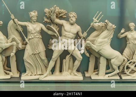 Sculpture au musée de l'acropole situé à athènes, grèce Banque D'Images