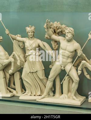 Sculpture au musée de l'acropole situé à athènes, grèce Banque D'Images