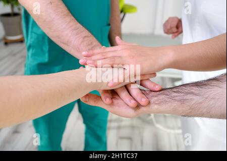 Groupe de professionnels de santé unifiés. Photo de haute qualité Banque D'Images