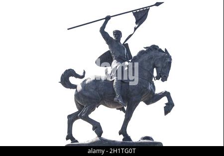 Séville, Espagne - 27 septembre 2020 : statue équestre El CID Campeador. Sculpté par Anna Hyatt Huntington en 1927 Banque D'Images