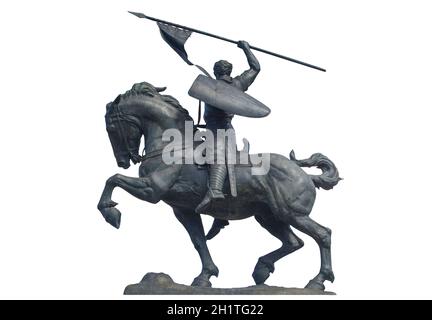 Séville, Espagne - 27 septembre 2020 : statue équestre El CID Campeador. Sculpté par Anna Hyatt Huntington en 1927 Banque D'Images