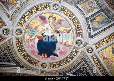 Vatican, Italie-avril 04,2014 : fresques anciennes Banque D'Images