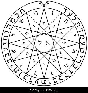 Kabbalah illustration géométrique de la numerologie mystique Banque D'Images