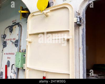 Novorossiysk, Russie - le 20 août 2017 : Le hublot hublot de la cabine du navire dans le. Banque D'Images