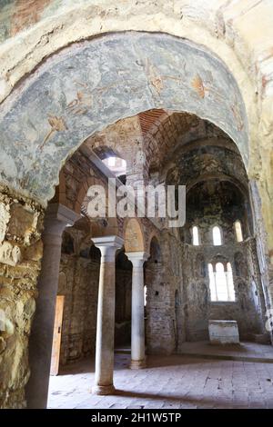 La ville médiévale abandonnée de Mystras, Péloponnèse, Grèce Banque D'Images