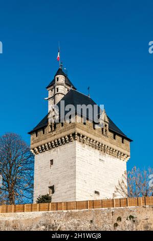 FRANCE.SAVOIE (73).CHAMBÉRY.LE CHÂTEAU DES DUCS DE SAVOIE.LA TOUR D'ARCHIVAGE Banque D'Images