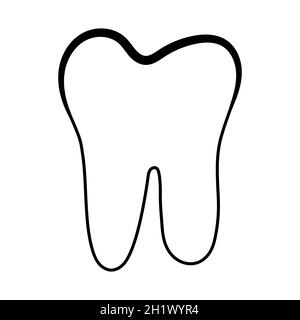 Forme anatomique de la pulpe d'émail dentaire, structure vectorielle des dents avec logo pour la clinique dentaire Illustration de Vecteur