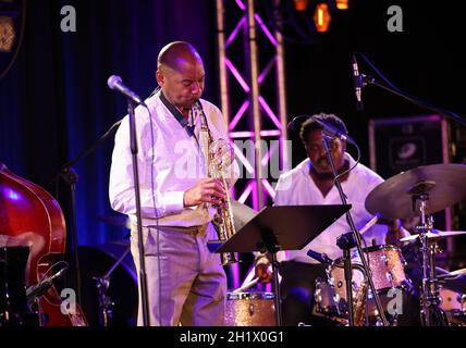 Cracovie, Pologne - 11 juillet 2021 : le Quatuor Branford Marsalis est en direct à la 26e édition du Festival de Jazz d'été à Cracovie Banque D'Images