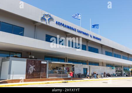 Zakynthos, Grèce - 21 septembre 2020 : terminal de l'aéroport de Zakynthos (ZTH) en Grèce. Banque D'Images