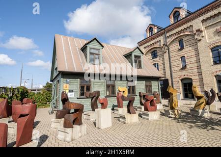 Riga, Lettonie. Août 2021. Détails de l'intérieur du ghetto de Riga et du Musée letton de l'Holocauste dans le centre-ville Banque D'Images