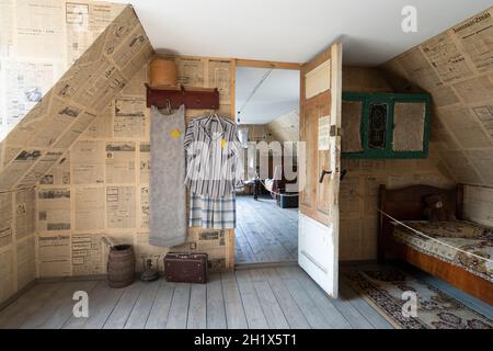 Riga, Lettonie. Août 2021. Détails de l'intérieur du ghetto de Riga et du Musée letton de l'Holocauste dans le centre-ville Banque D'Images