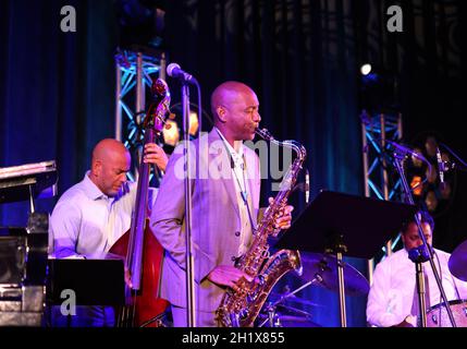 Cracovie, Pologne - 11 juillet 2021 : le Quatuor Branford Marsalis est en direct à la 26e édition du Festival de Jazz d'été à Cracovie Banque D'Images