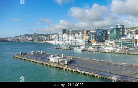 Impression autour d'Oriental Bay à Wellington, la capitale de la Nouvelle-Zélande Banque D'Images