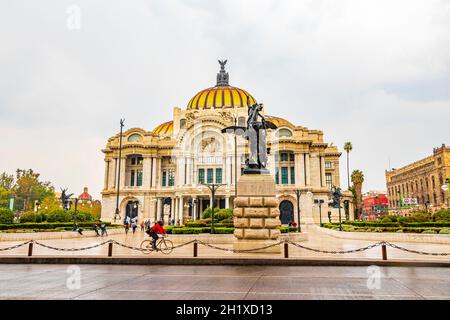 Mexico Mexique 10. Février 2021 le palais des beaux-arts un chef-d'œuvre architectural dans le centre de Mexico au Mexique. Banque D'Images