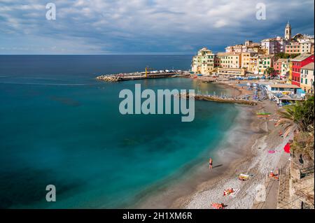 L'ancien village de pêcheurs de Bogliasco, sur la Riviera italienne Banque D'Images