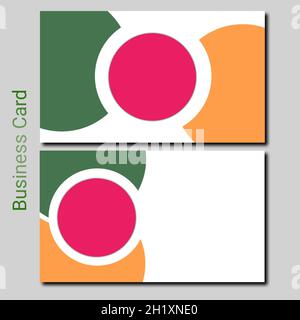 Carte de visite vierge et carte de visite design ensemble coloré blanc fond Banque D'Images