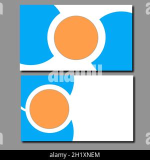 Carte de visite vierge et carte de visite design ensemble coloré blanc fond Banque D'Images