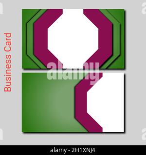 Carte de visite vierge et carte de visite design ensemble coloré blanc fond 3d Banque D'Images