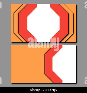 Carte de visite vierge et carte de visite design ensemble coloré blanc fond 3d Banque D'Images