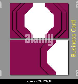 Carte de visite vierge et carte de visite design ensemble coloré blanc fond 3d Banque D'Images