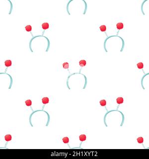 Serre-tête avec boules sur ressorts motif fond sans couture texture répéter papier peint vecteur géométrique Illustration de Vecteur