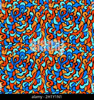 Motif de caniche sans couture à onde lumineuse, illustration vectorielle Illustration de Vecteur