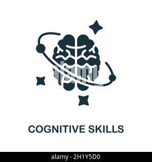 Icône compétences cognitives.Signe monochrome de la collection de compétences cognitives.Illustration de l'icône Creative cognitive Skills pour la conception Web, l'infographique et Illustration de Vecteur