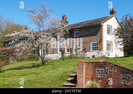 Cottages à Sarratt Bottom, Hertfordshire, Angleterre Royaume-Uni Banque D'Images
