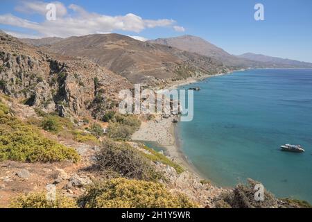 Südküste, Sandstrand, Preveli, Kreta, Griechenland Banque D'Images