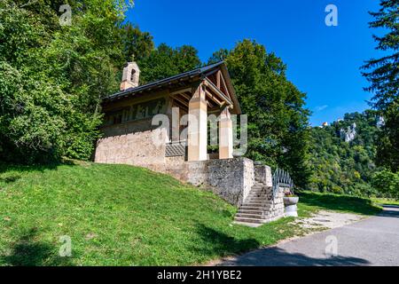 La remarquable chapelle Saint-Maurus, près du monastère de Beuron, dans la vallée du Danube, près de Sigmaringen Banque D'Images