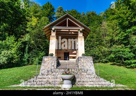 La remarquable chapelle Saint-Maurus, près du monastère de Beuron, dans la vallée du Danube, près de Sigmaringen Banque D'Images