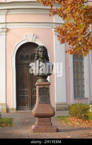 Monument au Comte Fyodor Golovin, premier récipiendaire de l'ordre de Saint-André l'Apôtre du Premier appelé, à Saint-Pétersbourg, en Russie Banque D'Images