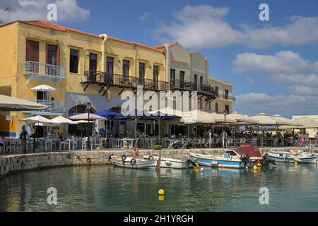 Venezianischer Hafen, Rethymno, Kreta, Griechenland Banque D'Images