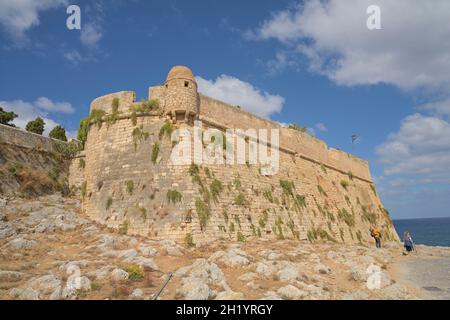 Festungsmauer, Fortezza, Rethymno, Kreta, Griechenland Banque D'Images