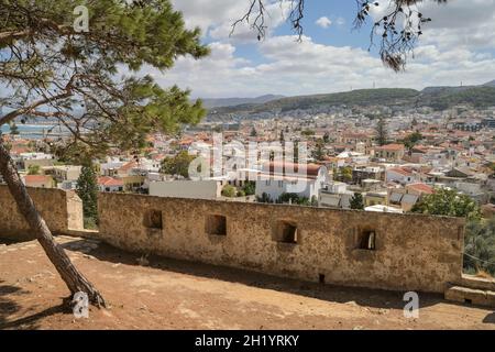 Festungsmauer, Fortezza, Rethymno, Kreta, Griechenland Banque D'Images