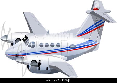 Avion utilitaire Vector Cartoon.Format vectoriel EPS-10 disponible, séparé par des groupes pour une édition facile Illustration de Vecteur