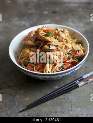 Mie Goreng (plat de nouilles aux nouilles frites, Indonésie) Banque D'Images