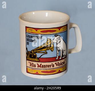 Souvenirs d'EMI - mug HMV cadeau.Un outil classique de marketing de division. Banque D'Images