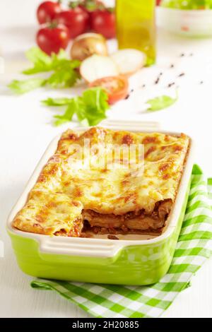 Sauce bolognaise lasagne Banque D'Images