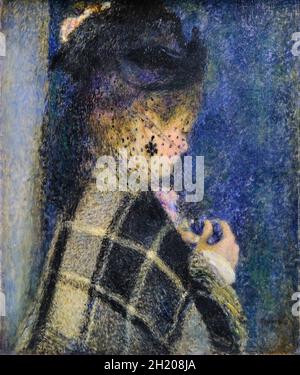 France, Paris, Musée d'Orsay, jeune femme à la voilette, Pierre Auguste Renoir Banque D'Images