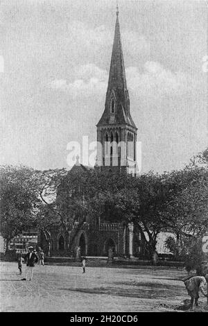 Photo d'époque de l'église commémorative du 1858-St John's connue sous le nom d'église commémorative afghane Colaba Bombay maintenant Mumbai Maharashtra Inde Banque D'Images
