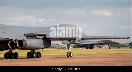 B1 avions lancer déployés de Dyess, AFB, à Fairford dans le cadre de la Force opérationnelle Bomber Europe. Les B1 appartiennent à l'escadron de la bombe expéditionnaire 9th Banque D'Images