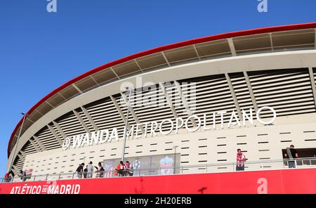 Vue générale de la Wanda Metropolitano, Madrid.Date de la photo: Mardi 19 octobre 2021. Banque D'Images