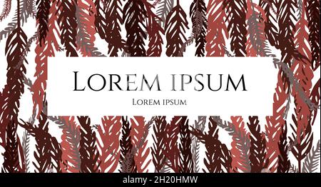 Illustration vectorielle de la flore dans des couleurs brunes. Illustration de Vecteur