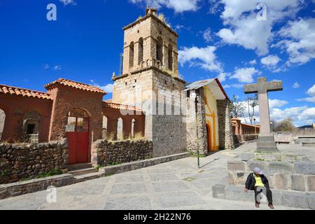 Eglise Iglesia Santo Domingo, Chucuito, province de Puno, Pérou Banque D'Images