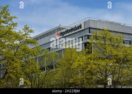 Bâtiment administratif HypoVereinsbank, Am Tucherpark, Munich, Bavière, Allemagne Banque D'Images