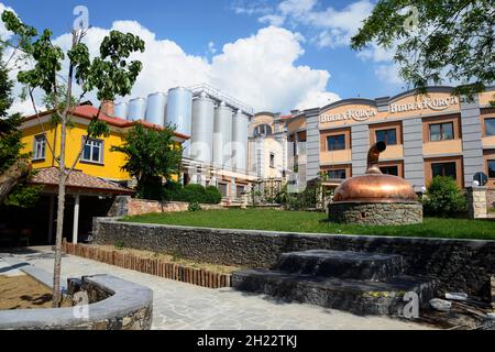 Brasserie Korca, Korca, Korca, Albanie Banque D'Images