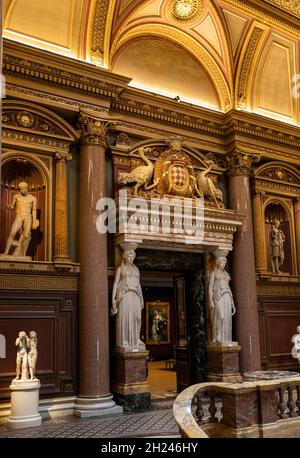 Royaume-Uni, Angleterre, Cambridgeshire, Cambridge, Trumpington Street,Musée Fitzwilliam, ancien hall d'entrée intérieur Banque D'Images