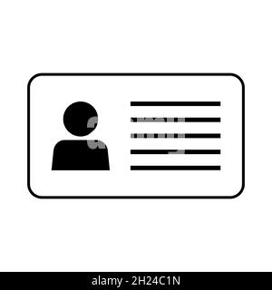 Modèle de carte d'identité, icône de stock de document d'identité Illustration de Vecteur
