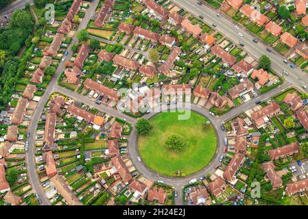 Image aérienne de Sneinton dans le Notinghamshire, Angleterre, Royaume-Uni Banque D'Images